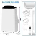 Aire acondicionado portátil DrawVibe 14000 BTU 3 en 1 enfría hasta 65 m2 silencioso con control remoto kit de instalació