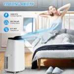 Aire acondicionado portátil DrawVibe 14000 BTU 3 en 1 enfría hasta 65 m2 silencioso con control remoto kit de instalació