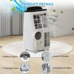 Aire acondicionado portátil DrawVibe 14000 BTU 3 en 1 enfría hasta 65 m2 silencioso con control remoto kit de instalació