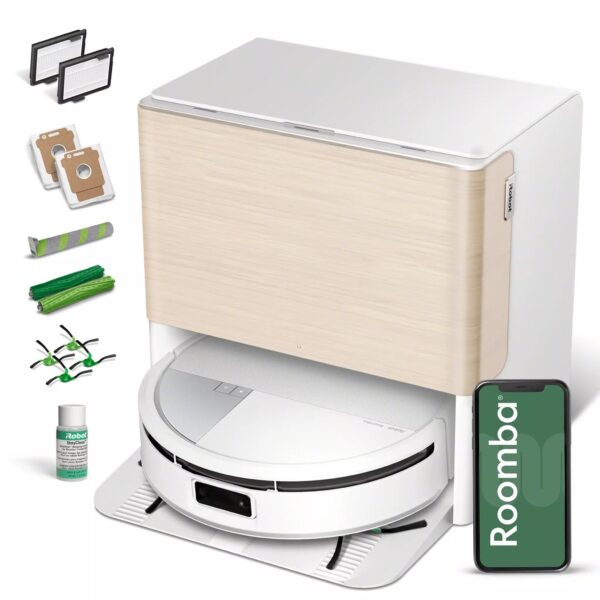 Robot aspiradora trapeadora iRobot Roomba Max 705 Combo X185220 base lavado automático LiDAR rodillo extensible