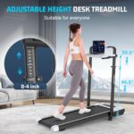 Cinta de correr plegable ANCHEER 3.5HP inclinación 12% 15% con barra de mano para escritorio capacidad 320 450 lb
