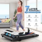 Cinta de correr plegable ANCHEER 3.5HP inclinación 12% 15% con barra de mano para escritorio capacidad 320 450 lb