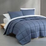 Calvin Klein Revman International A0003433 juego de edredón Queen reversible algodón certificado Oeko-Tex azul con sában