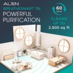 Purificador de aire Alen BreatheSmart 75i V2 filtro HEPA cobertura 260 metros cuadrados elimina polvo caspa de mascotas