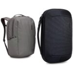 Mochila para laptop Thule Subterra 27L con organizador electrónico Powershuttle mediano gris vetiver y negro