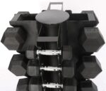 Fitvids Estante para mancuernas con marco en A, 4 niveles, 5 niveles, en forma de A, estante vertical para gimnasio en c