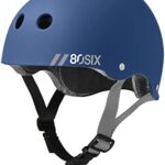 Casco Multideporte Triple Certificado 80Six - Ideal para Bicicleta, Monopatín, Patineta, Patines en Línea y Patinaje en