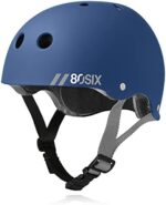 Casco Multideporte Triple Certificado 80Six - Ideal para Bicicleta, Monopatín, Patineta, Patines en Línea y Patinaje en