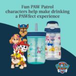 Paquete de 4 botellas de agua para niños Contigo Aubrey 2191268 antiderrames con popote de silicón 14 oz diseño dinosaur