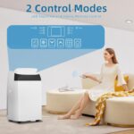 Aire acondicionado portátil con deshumidificador y ventilador GarveeTech TAC-10CPD/DM7 14000 BTU enfría hasta 750 pies c