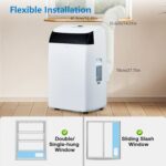 Aire acondicionado portátil con deshumidificador y ventilador GarveeTech TAC-10CPD/DM7 14000 BTU enfría hasta 750 pies c