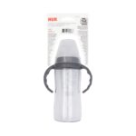 NUK - Vaso de aprendizaje de tritan con estrellas color gris de 10 onzas, para 12 meses en adelante, sin bisfenol A, a p