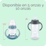 NUK - Vaso de aprendizaje de tritan con estrellas color gris de 10 onzas, para 12 meses en adelante, sin bisfenol A, a p