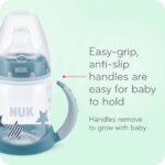 NUK - Vaso de aprendizaje de tritan con estrellas color gris de 10 onzas, para 12 meses en adelante, sin bisfenol A, a p
