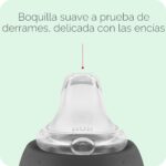 NUK - Vaso de aprendizaje de tritan con estrellas color gris de 10 onzas, para 12 meses en adelante, sin bisfenol A, a p
