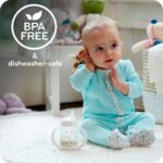 NUK - Vaso de aprendizaje de tritan con estrellas color gris de 10 onzas, para 12 meses en adelante, sin bisfenol A, a p
