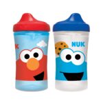 NUK Sesame Street - Vaso duro con boquilla, 10 onzas, paquete de 2 unidades, sin BPA, a prueba de derrames (paquete de 1