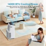 Aire acondicionado portátil 4 en 1 GarveeTech JHS-A020A-09KR-D 14000 BTU refrigeración deshumidificador ventilador modo