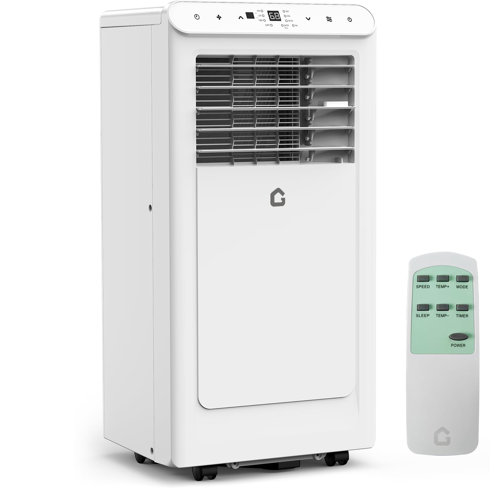 Version 1.0.0 Aire acondicionado portátil 3 en 1 GarveeTech 23eeravdy 10500 BTU refrigeración deshumidificador ventilador enfría hasta