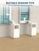 Aire acondicionado portátil 3 en 1 GarveeTech 23eeravdy 10500 BTU refrigeración deshumidificador ventilador enfría hasta