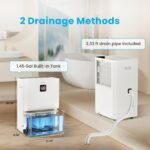 Deshumidificador Candy CAS-CF40W-US 100 Pintas por día para hasta 5500 pies cuadrados WiFi control Alexa manguera de dre