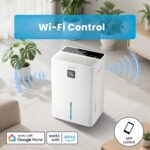 Deshumidificador Candy CAS-CF40W-US 100 Pintas por día para hasta 5500 pies cuadrados WiFi control Alexa manguera de dre