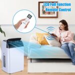Aire acondicionado portátil AutoSteelix IVl2ajAwGJlD9ISn7aE8oA387 14000 BTU panel táctil LED 3 velocidades cobertura 750