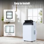 Aire acondicionado portátil AutoSteelix IVl2ajAwGJlD9ISn7aE8oA387 14000 BTU panel táctil LED 3 velocidades cobertura 750