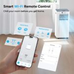 Aire acondicionado portátil DR.PREPARE DCAC10 10000 BTU WiFi 4 en 1 ventilador deshumidificador enfriamiento rápido cont