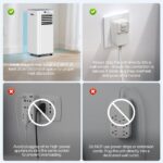 Aire acondicionado portátil DR.PREPARE DCAC10 10000 BTU WiFi 4 en 1 ventilador deshumidificador enfriamiento rápido cont
