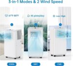 Aire acondicionado portatil Takywep EWfUuGb394VWDebCB19nHwbvTgK74 8000 BTU 3 en 1 con modos refrigeracion deshumidificad