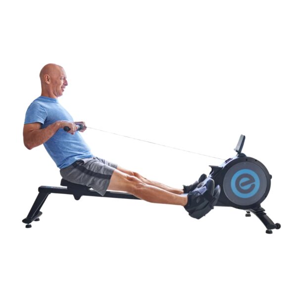 Remero magnético plegable Echelon Fitness ECH-ROW-SPT 32 niveles de resistencia Bluetooth pantalla LED negro azul