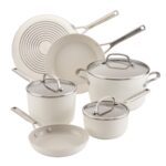 Batería de cocina ollas y sartenes KitchenAid 84789 antiadherente de cerámica anodizado duro inducción 9 piezas
