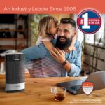 Calentador Cerámico de Mesa Lasko CD12950 Ellipse | 1,500 W, Termostato, Oscilación Amplia y Control Remoto