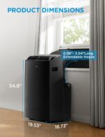 Aire acondicionado portátil ultra silencioso con calefacción Midea MAP14HS1TBL-A Duo 14000 BTU 12000 BTU SACC inversor a