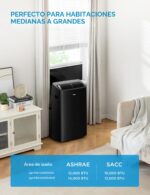 Aire acondicionado portátil ultra silencioso con calefacción Midea MAP14HS1TBL-A Duo 14000 BTU 12000 BTU SACC inversor a