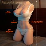 AUSLOVE Muñeca Sexual de Tamaño Real de 45 Libras con Torso Flexible, Muñecas Sexuales Ultra Realistas con Textura de Pi