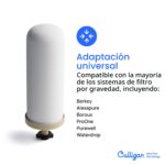 Filtro de agua por gravedad Culligan MaxClear MCS701B 2.25 galones acero inoxidable cepillado para encimera con filtro d