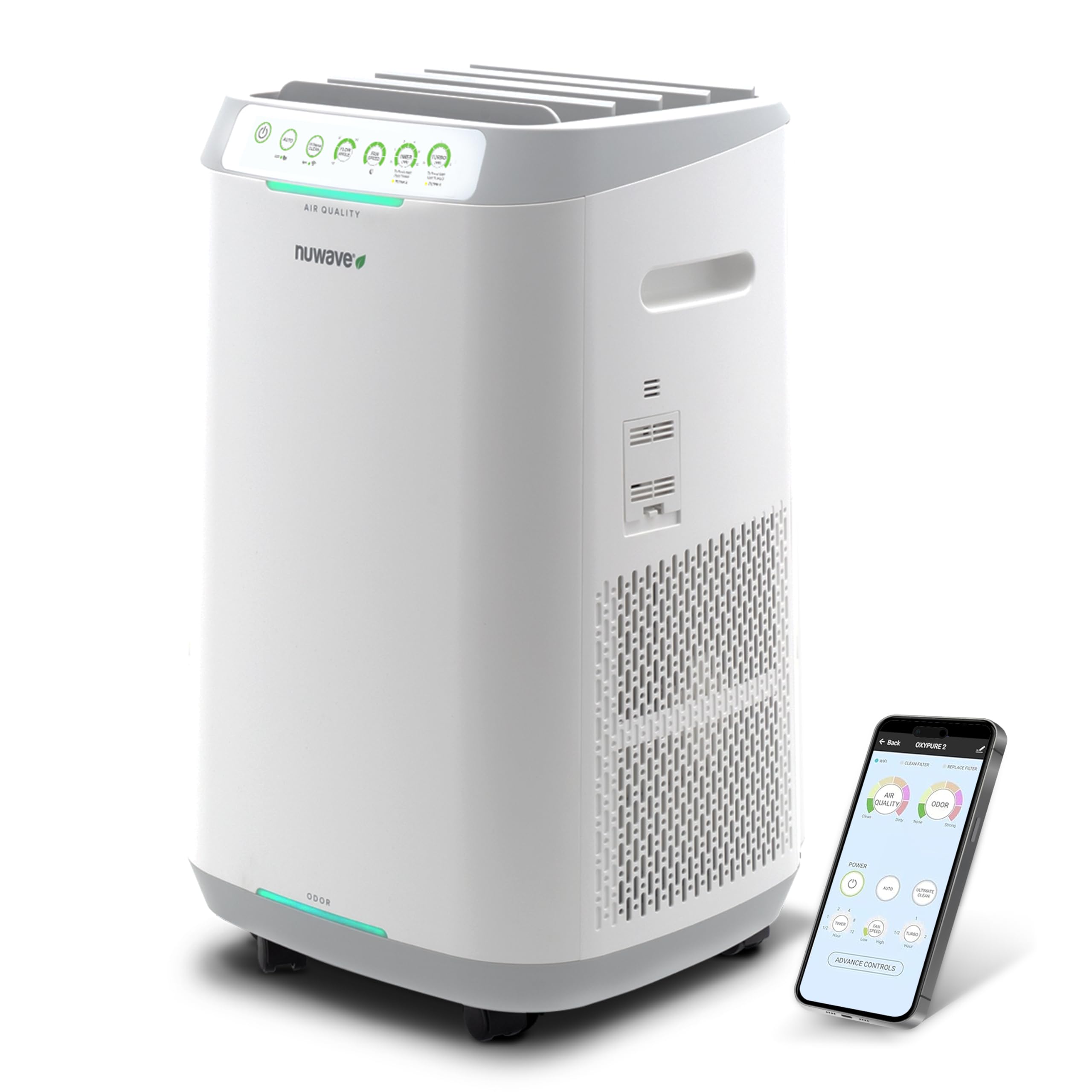 Version 1.0.0 Purificador de aire Nuwave Forever 47268 para habitaciones grandes hasta 186 metros cuadrados sensores duales 7 filtros
