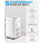 Purificador de aire Nuwave Forever 47268 para habitaciones grandes hasta 186 metros cuadrados sensores duales 7 filtros