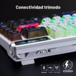 Teclado Mecánico Inalámbrico Gaming ASUS ROG Azoth X M704 75% TKL Bluetooth RF 2.4GHz SpeedNova interruptores NX V2 PBT