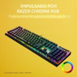 Teclado Mecánico Gaming Razer BlackWidow V4 X RZ03-04704200-R3M1 Interruptores Verdes 6 Macros RGB Chroma Edición Pokémo