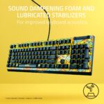 Teclado Mecánico Gaming Razer BlackWidow V4 X RZ03-04704200-R3M1 Interruptores Verdes 6 Macros RGB Chroma Edición Pokémo