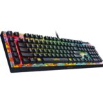 Teclado Mecánico Gaming Razer BlackWidow V4 X RZ03-04704200-R3M1 Interruptores Verdes 6 Macros RGB Chroma Edición Pokémo