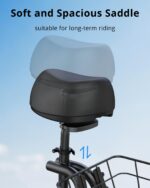Gyroor Patinete eléctrico para adultos y adolescentes con asiento, motor de 450W, batería estable mejorada, rango de 20