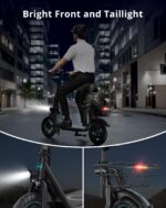 Gyroor Patinete eléctrico para adultos y adolescentes con asiento, motor de 450W, batería estable mejorada, rango de 20