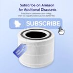 Filtro de repuesto para purificador de aire LEVOIT Core 300-RF HEPA carbon activado compatible Core 300 Core300S elimina