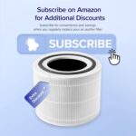 Filtro de repuesto para purificador de aire LEVOIT Core 300-RF HEPA carbon activado compatible Core 300 Core300S elimina