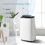 Aire acondicionado portátil EchoVincio 14000 BTU 3 en 1 para espacios hasta 65 m2 modo sueño temporizador 24 horas colum