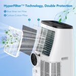 Aire acondicionado portátil EchoVincio 14000 BTU 3 en 1 para espacios hasta 65 m2 modo sueño temporizador 24 horas colum